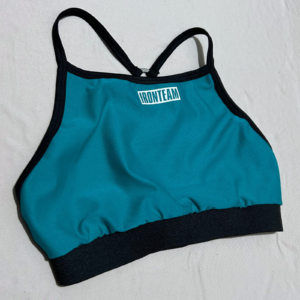 Top tiras Menta con pretina negra