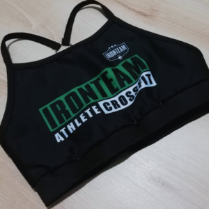 Top tiras negro recuadro verde