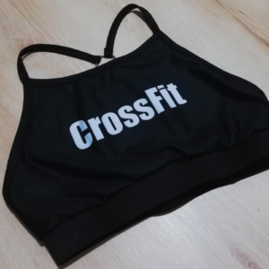 Top tiras negro crossfit blanco