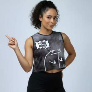 croptop negro tie funk burpee