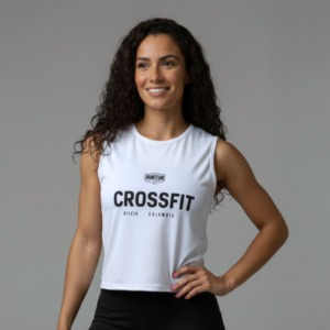 croptop largo blanco crossfit negro