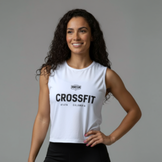 croptop largo blanco crossfit negro