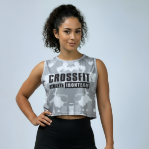 croptop militar blanco crossfit