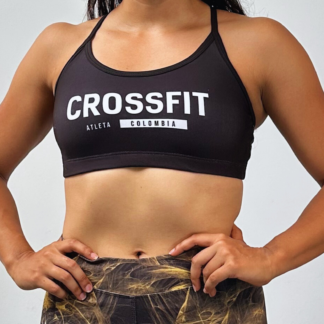 Top Brook negro crossfit blanco