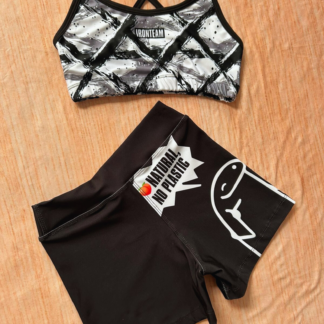 Short negro natural + brook pinceladas grises