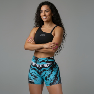 Short rayo azul - Top Claer negro