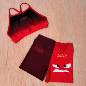 Short furia - Top tiras rojo degrade