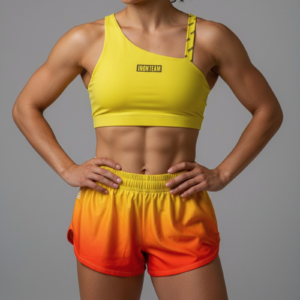 Short Running mandarina con Top claer amarillo